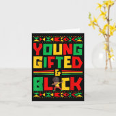 Juneteenth Young Black Boy American History Karte (Gelbe Blume)