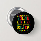 Juneteenth Young gab African Boy Dab Toddler Bo Button (Vorne & Hinten)