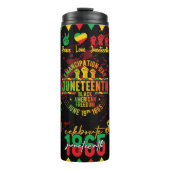 Juneteenth-Zitat Thermosbecher (Vorderseite)