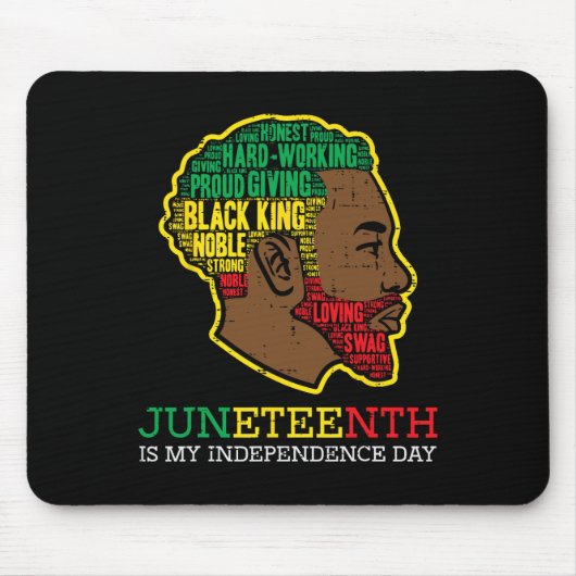 Juneteentlicher Unabhängigkeitstag Black King Men Mousepad (Vorne)