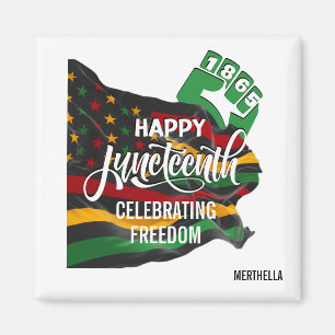 JUNETEENTY African American Flag Magnet