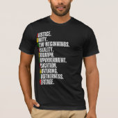 JUNETEENTY - Farbiger Text T-Shirt (Vorderseite)