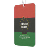 Juneteeth CELEBRATE FREEDOM Anpassbare Schrift Autolufterfrischer (Links)