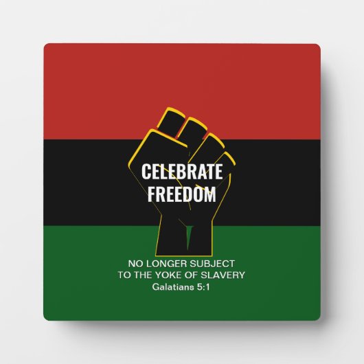 Juneteeth CELEBRATE FREEDOM Anpassbare Schrift Fotoplatte (Vorderseite)
