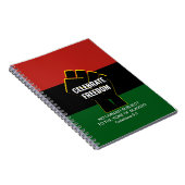 Juneteeth CELEBRATE FREEDOM Anpassbare Schrift Notizblock (Rechte Seite)