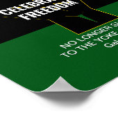 Juneteeth CELEBRATE FREEDOM Anpassbare Schrift Poster (Ecke)