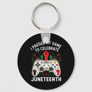 Juneteeth-Shirt für Jungen Männer Kinder Gaming Ju Schlüsselanhänger