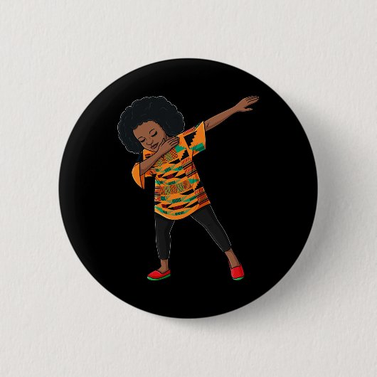 Juneteste Dabbing Afrikanischer schwarzer Pride Qu Button (Vorderseite)