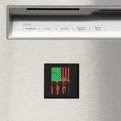 Juneteste Fists Black African American Flag Pride Magnet (In Situ (Geschirrspüler))