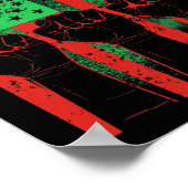Juneteste Fists Black African American Flag Pride Poster (Ecke)