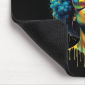 Juneteste Queen Afro Melanin Tropfen Black Pride Mousepad (Ecke)
