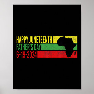 Juneteste Vathers Day Black Vater Happy Holiday Ce Poster