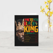Juneteth Black King Pride African Nutrition Fa Karte (Gelbe Blume)