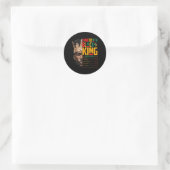 Juneteth Black King Pride African Nutrition Fa Runder Aufkleber (Tasche)
