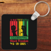 Junetezehnt | 19. Juni 1865 | Schwarze Freiheit Schlüsselanhänger (Rückseite)