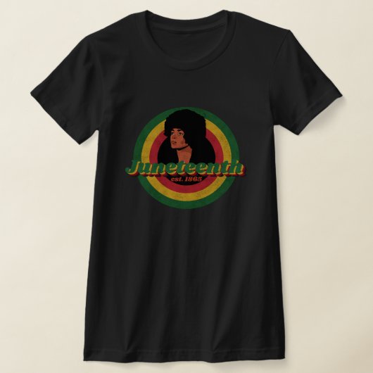 Junetezehnt | Afro Hair | Retro | T-Shirt (Ablage )