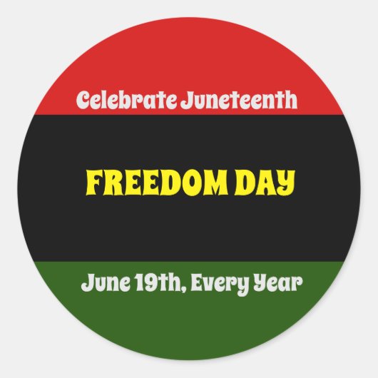 Junetezehnt Runder Aufkleber (Vorderseite)