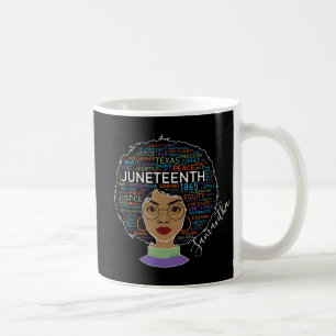 Junetezehnt   Schwarze Frau   Schwarze Rechte Kaffeetasse