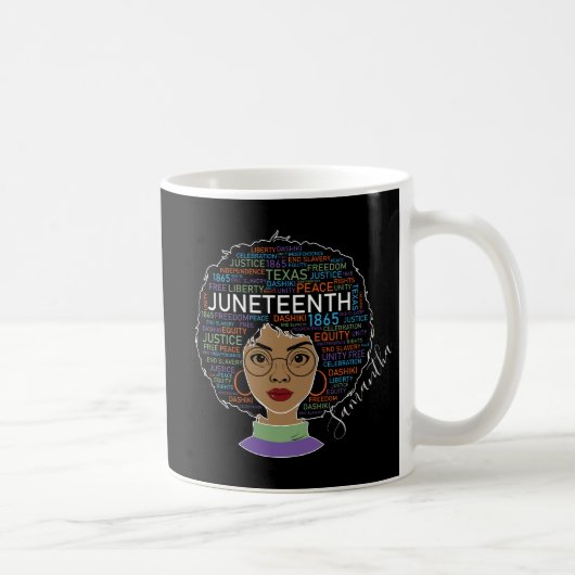Junetezehnt | Schwarze Frau | Schwarze Rechte Kaffeetasse (Rechts)