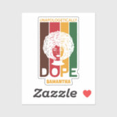 Junetezehnt | Unapologetisch Dope | Afro Woman Aufkleber (Blatt)