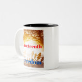 Junetezehnt Zweifarbige Tasse (Vorderseite Links)