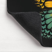 Junetezehnte Feier Butterfly Rot Gelb Grün Mousepad (Ecke)