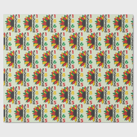 Junetezehnte Feiertagswrapping Paper Geschenkpapier (Flach)