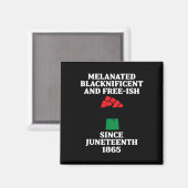 Junetezehnte Melanated Black African American Flag Magnet (Vorderseite/Rückseite)