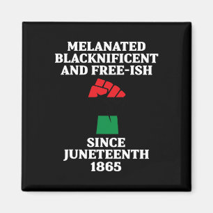 Junetezehnte Melanated Black African American Flag Magnet