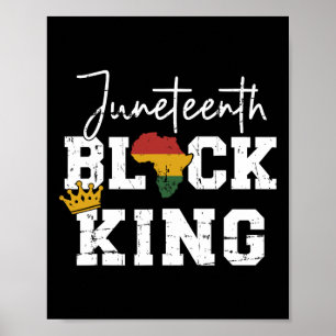 Junetezehnter Schwarzer König mit Pan-Afrikanische Poster