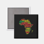 Junetste Africa Map Words 19. Juni 1865 Men Wom Magnet (Vorderseite/Rückseite)