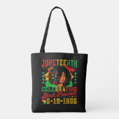 Junetste Flag feiert Juneteen zur Juneteen "Black  Tasche (Rückseite)