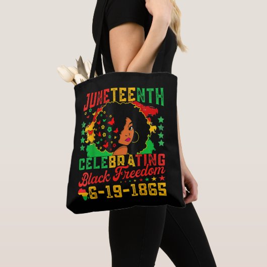 Junetste Flag feiert Juneteen zur Juneteen "Black  Tasche (Von Nahem)