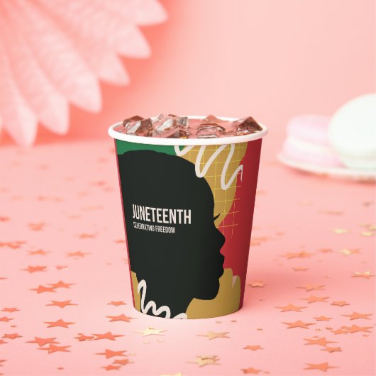 Junetzehnte feiert Freedom Party Pappbecher (Insitu)
