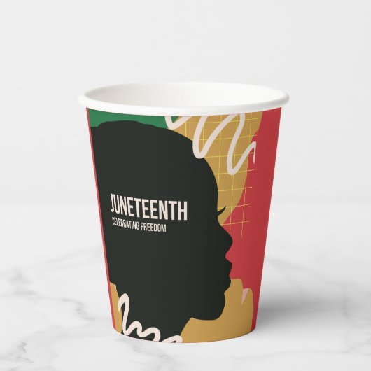 Junetzehnte feiert Freedom Party Pappbecher (Vorderseite)