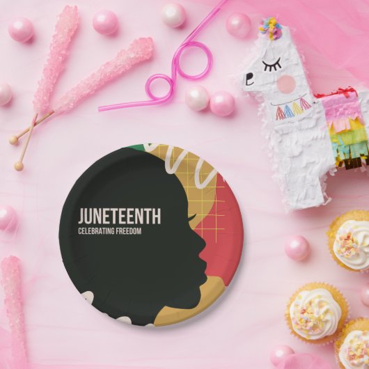 Junetzehnte feiert Freedom Party Pappteller (Party)