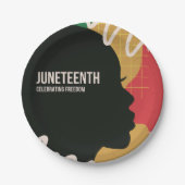 Junetzehnte feiert Freedom Party Pappteller (Vorderseite)