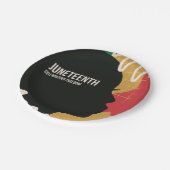 Junetzehnte feiert Freedom Party Pappteller (Schrägansicht)