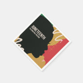 Junetzehnte feiert Freedom Party Serviette (Ecke)