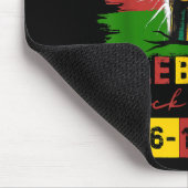 Junetzehnte feiert schwarze Freiheit und schwarze Mousepad (Ecke)