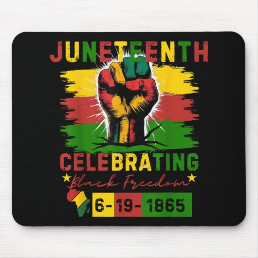 Junetzehnte feiert schwarze Freiheit und schwarze Mousepad (Vorne)