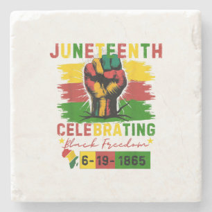 Junetzehnte feiert schwarze Freiheit und schwarze  Steinuntersetzer