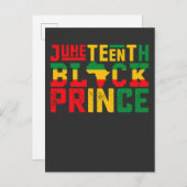 Junetzehnte Prinz feiert schwarze Freiheit Einladungspostkarte (Vorne/Hinten)