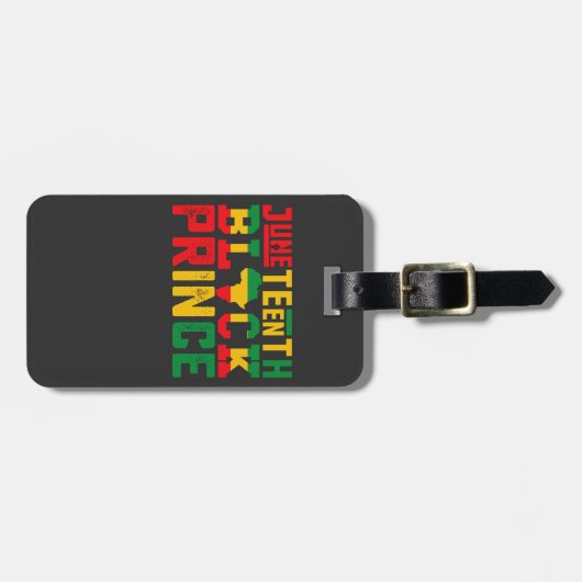 Junetzehnte Prinz feiert schwarze Freiheit Gepäckanhänger (Vorderseite horizontal)