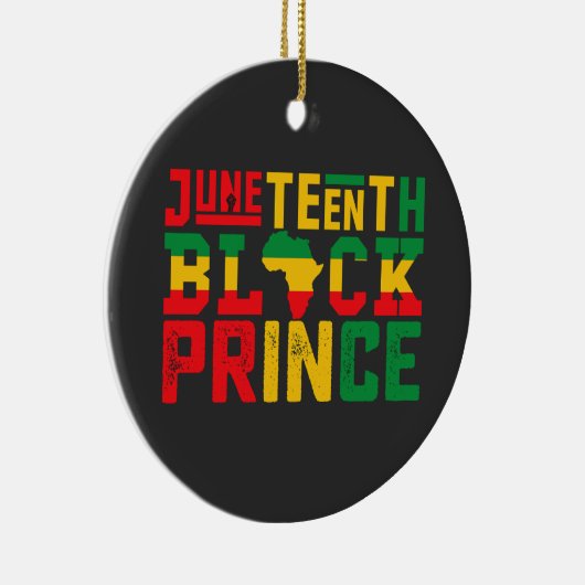 Junetzehnte Prinz feiert schwarze Freiheit Keramik Ornament (Rechts)