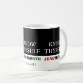 JUNEZEHNTE Personalisiert KENNEN SIE SICH SELBST Kaffeetasse (VorderseiteRechts)