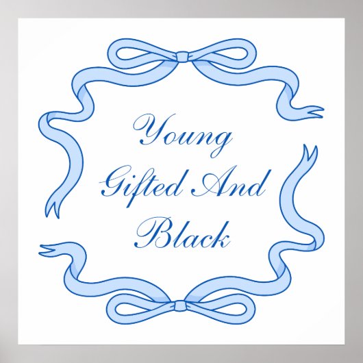 Jung, begabt und schwarz poster (Vorne)