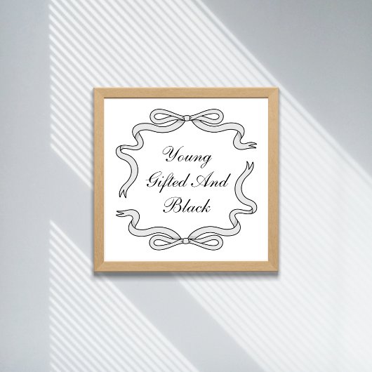 Jung, begabt und schwarz poster