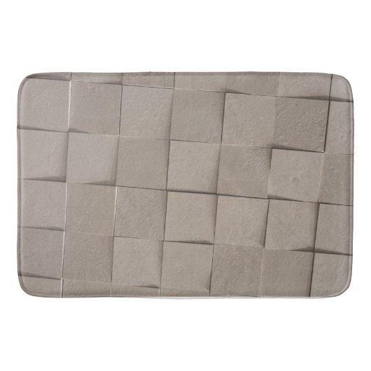 Jung-beige Kachelmuster aus Sand Badematte (Vorderseite)