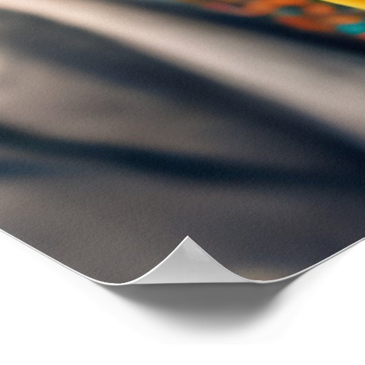 jung, braun Mädchen aus Nordafrika Poster (Ecke)